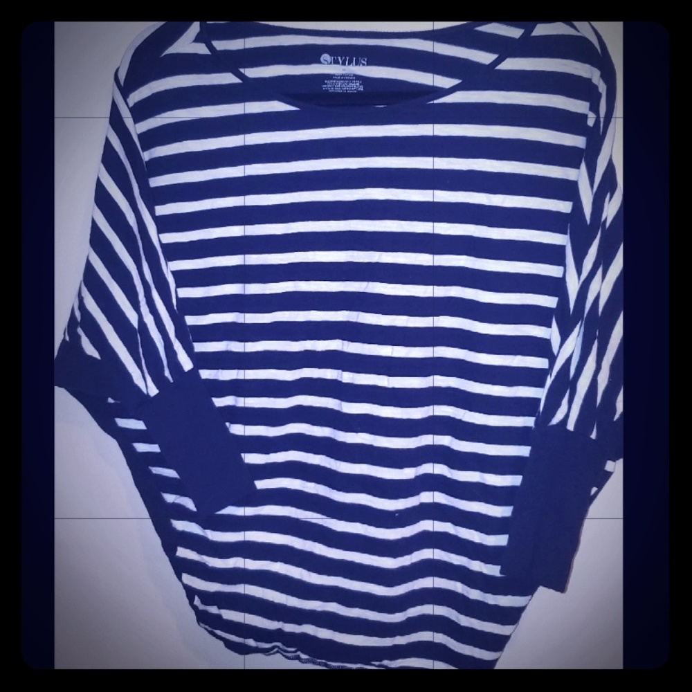 Women's STYLUS batwing blouse size M stripped